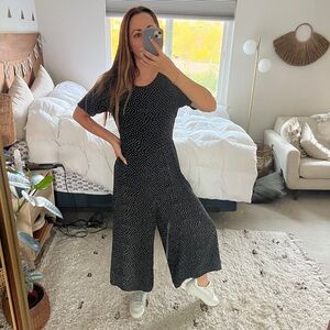 ASOS Black and White Dot Jumpsuit